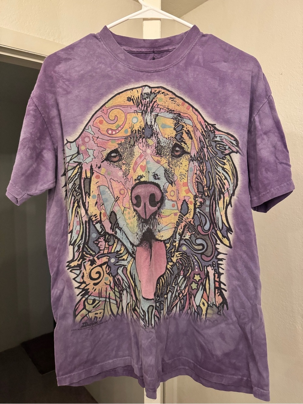 The Mountain Purple Tie-Dye Dog Graphic Tee